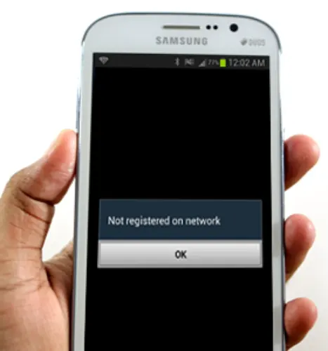 دلایل بروز مشکل روی شبکه ثبت نشده است(Not registered on the network)